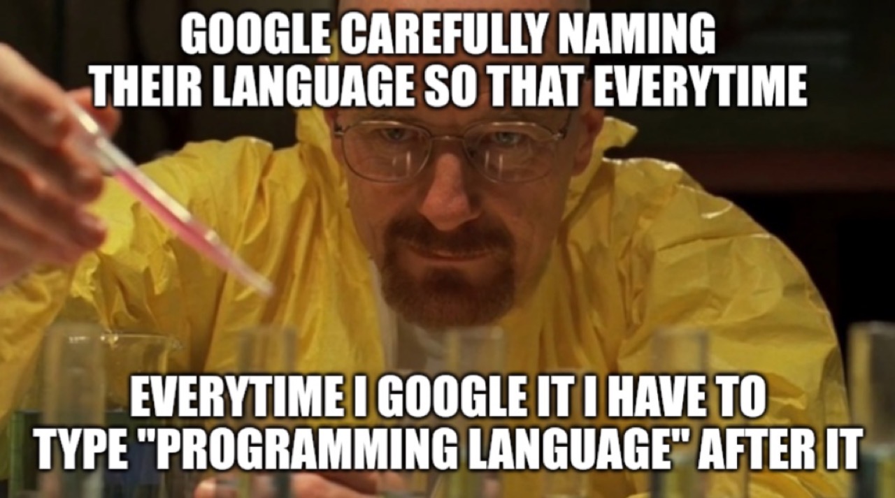 Also why I’m always searching for golang