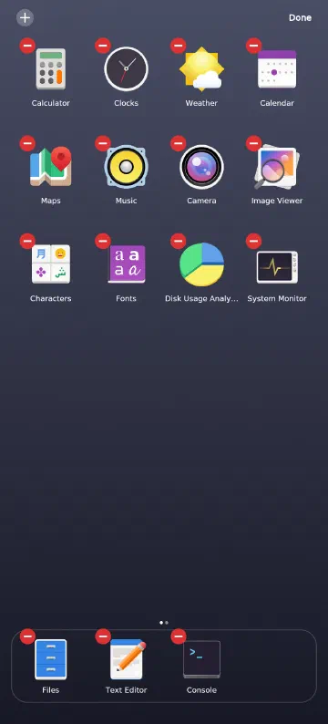 Editing the home screen
